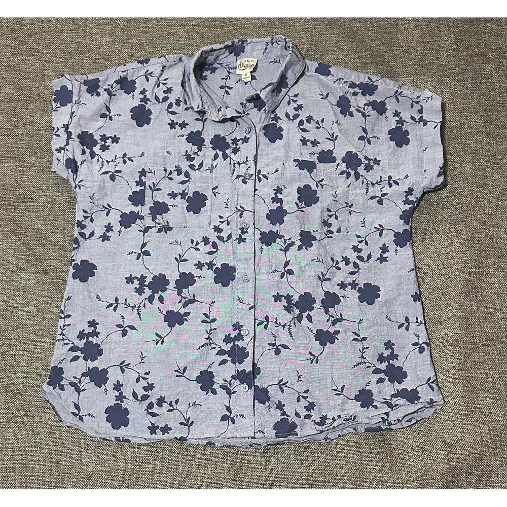 Como Vintage Women's M‎ Short Sleeve Button Front Shirt